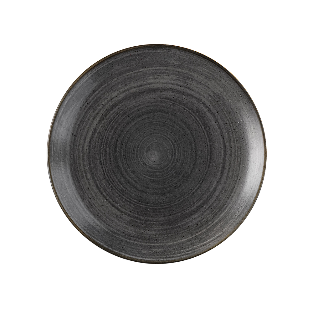Churchill Raw Black Coupe Plate 28,8 cm