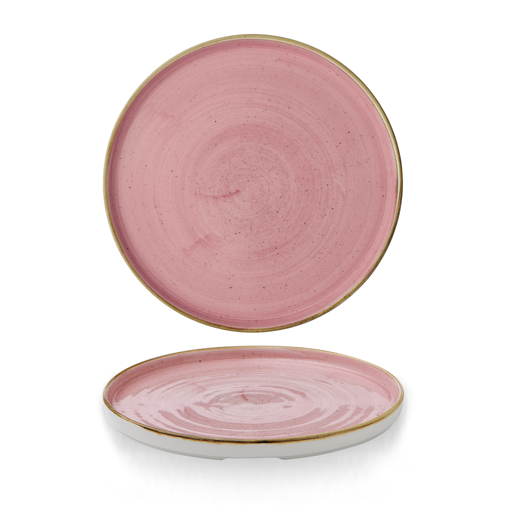 Churchill Stonecast Petal Pink Walled Plate 26cm