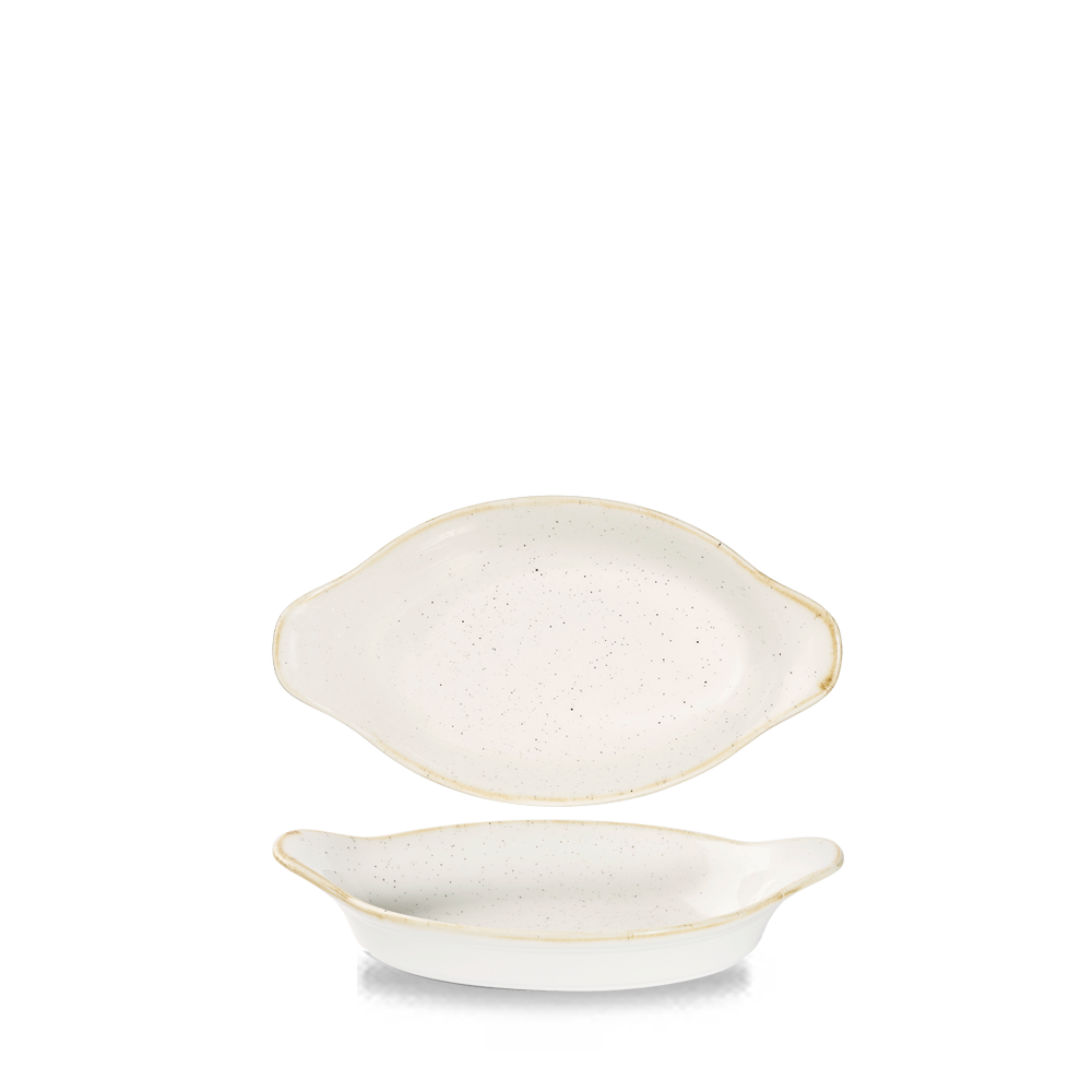 Stonecast Oval eggepanne Kornhvitt 23,2x12,5cm