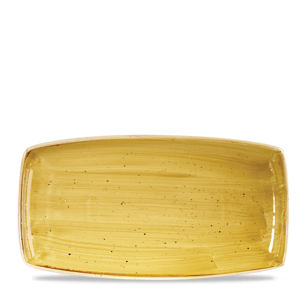 Churchill Stonecast Mustard Rect. Plate 35x18,5cm