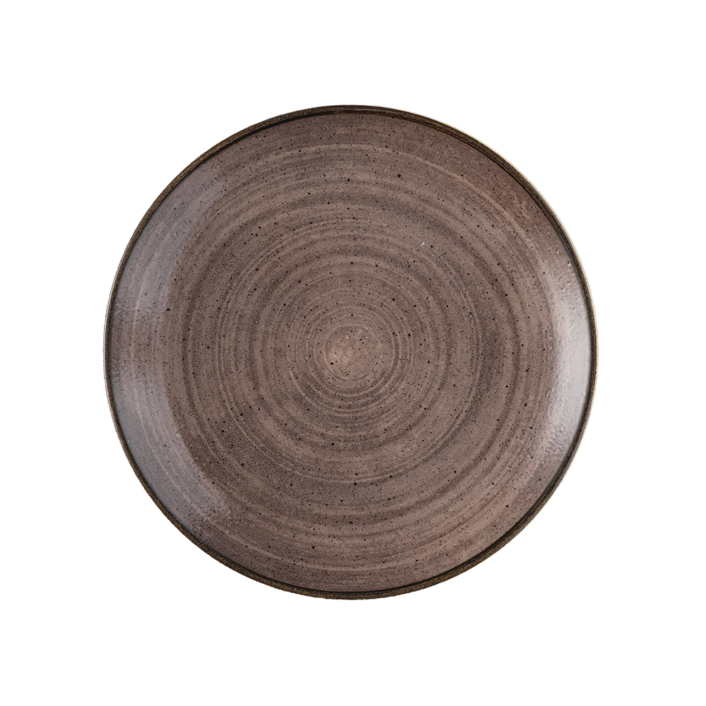 Churchill Stonecast Brown Coupe Plate 26cm