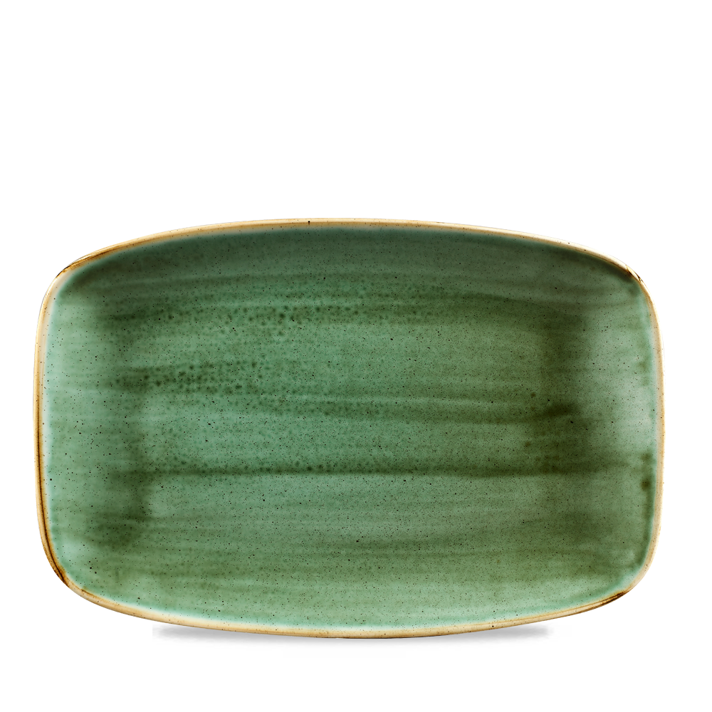 Churchill Stonecast Green Rect. Platter 30x19cm