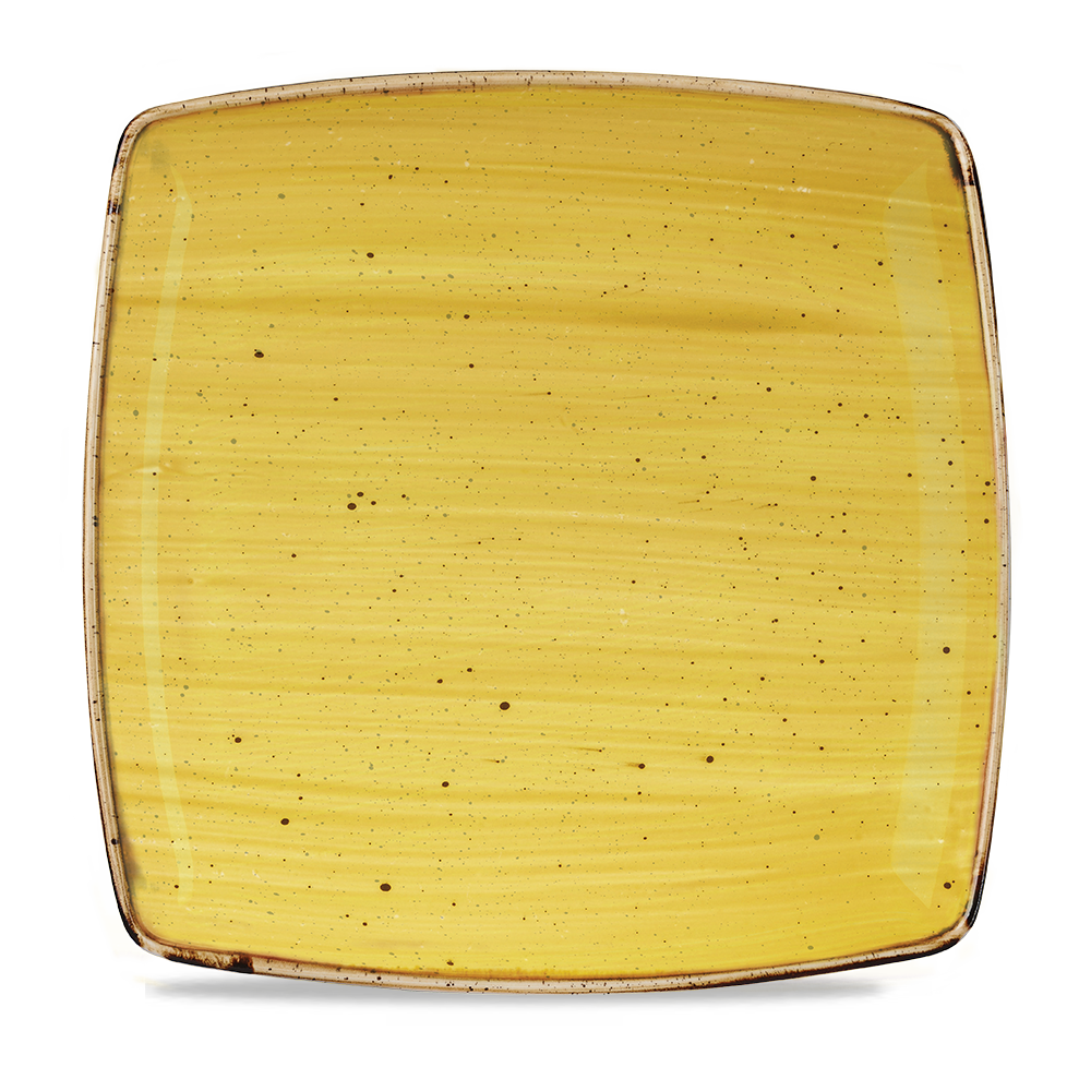 Churchill Stonecast Mustard Square Plate 27cm