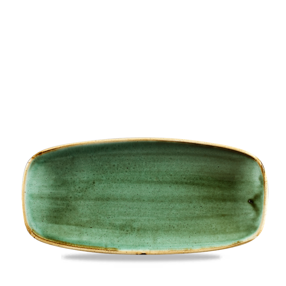 Churchill Stonecast Green Rect. Plate 27x13cm