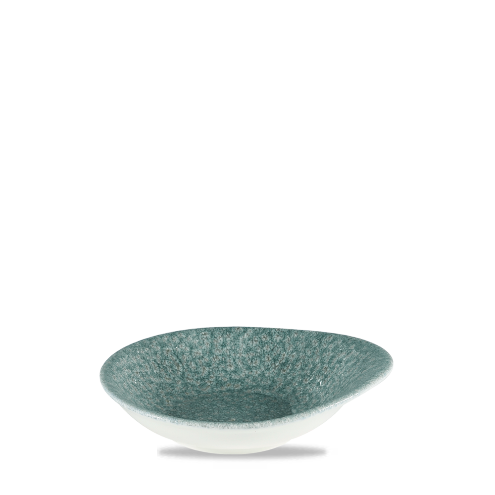 Churchill Raku Topaz Blue Round Dish 16x14cm