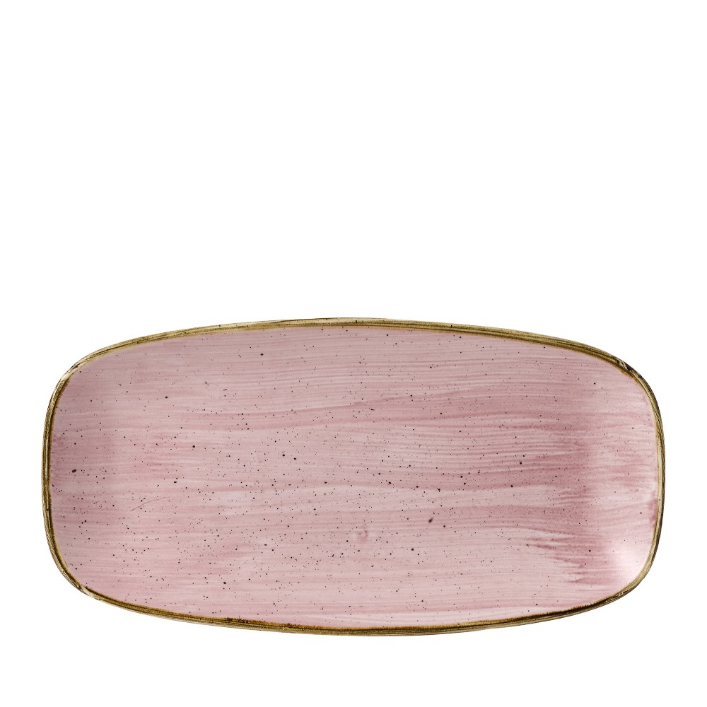 Churchill Stonecast Petal Pink Rect. Plate 35x19cm