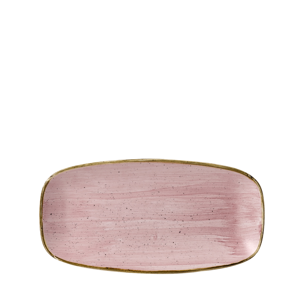 Churchill Stonecast Petal Pink Rect. Plate 29x15cm