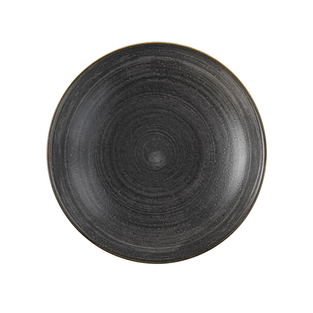 Churchill Stonecast Black Coupe Bowl 25cm