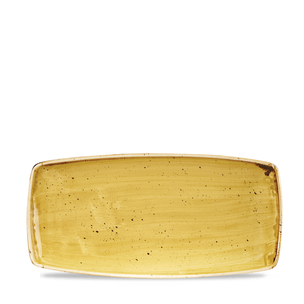 Churchill Stonecast Mustard Rect. Plate 29,5x15cm