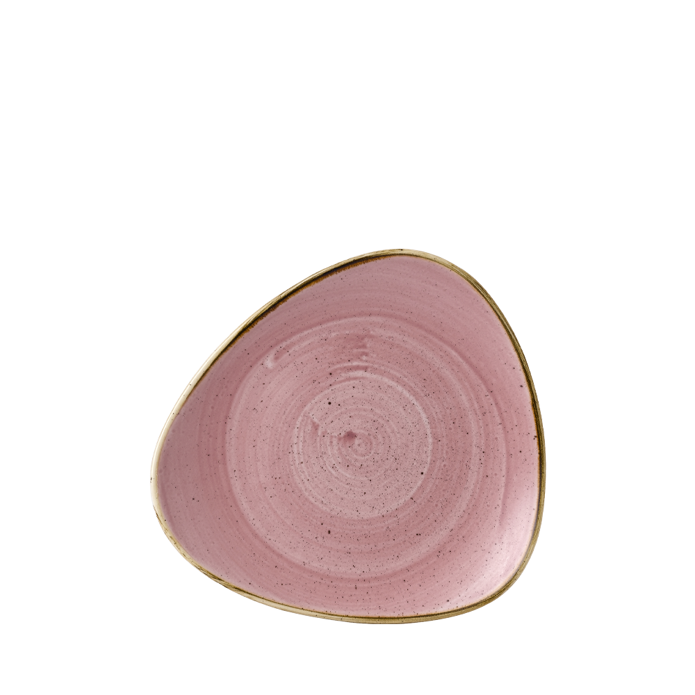 Churchill Stonecast Petal Pink Triangle Plate 23cm