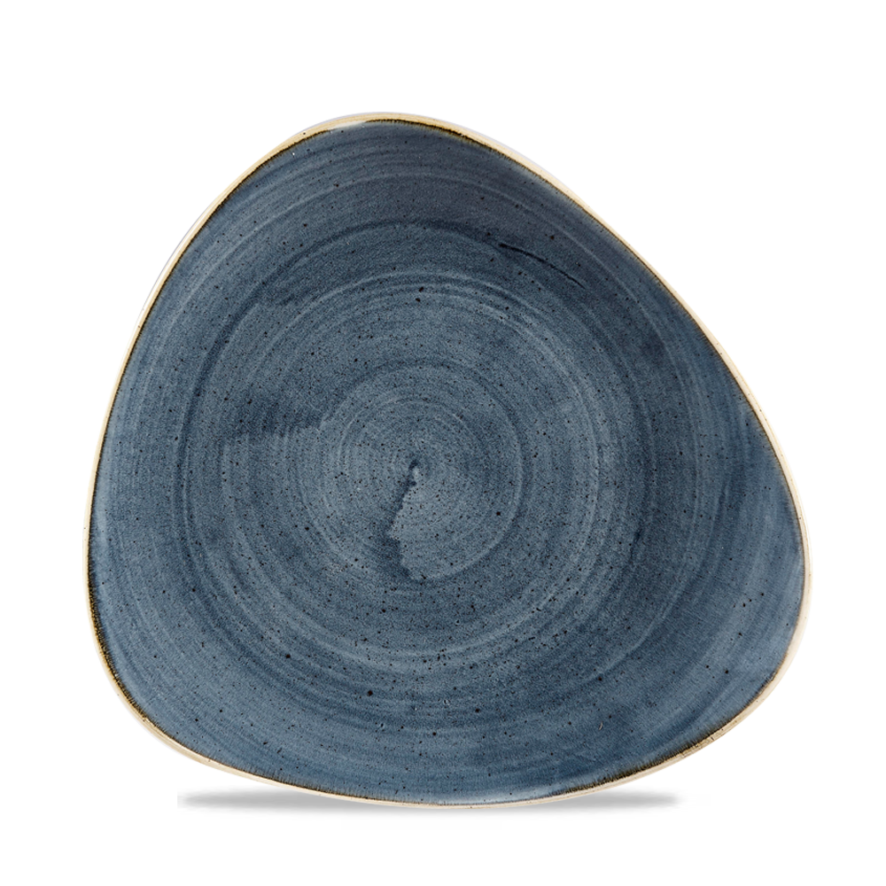 Churchill Stonecast Blueberry Traingle Plate 23cm